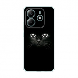 Силиконовый чехол Взгляд черной кошки на Xiaomi Redmi Note 14 5G