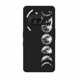 Матовый силиконовый чехол Фазы луны на Nothing Phone 3a