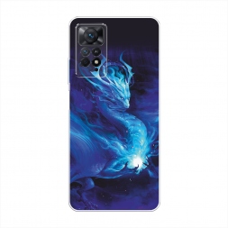 Силиконовый чехол Лунный дракон на Xiaomi Redmi Note 11 Pro