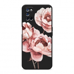 Матовый силиконовый чехол Акварельные бутоны на Oppo A72