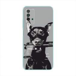 Силиконовый чехол Доберман на Xiaomi Redmi 9T