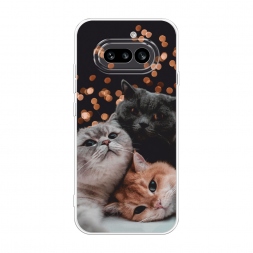 Силиконовый чехол Кошачьи обнимашки на Nothing Phone 4a