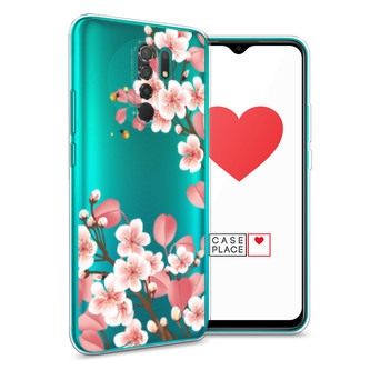 Силиконовый чехол Большая сакура на Xiaomi Redmi 9