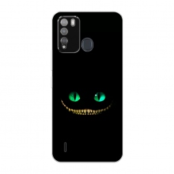 Силиконовый чехол Зеленоглазый чеширский кот на Itel Vision 1 Pro