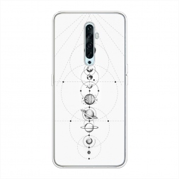 Силиконовый чехол Парад планет на Oppo Reno 2Z