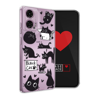 ����������� ����� Black cat doodles �� Motorola Moto G24