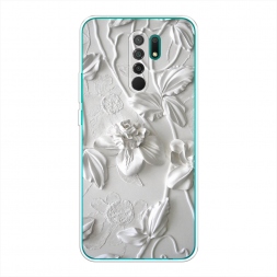 Силиконовый чехол Гипсовые цветы на Xiaomi Redmi 9