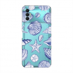 Силиконовый чехол Морской паттерн на Tecno Spark 8P
