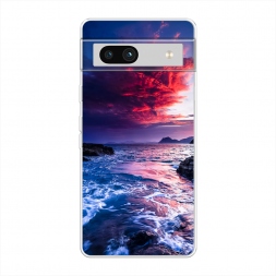 Силиконовый чехол Волны 1 на Google Pixel 7a