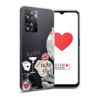 Силиконовый чехол xoxo lucky girl 2 на Oppo A77s 4G