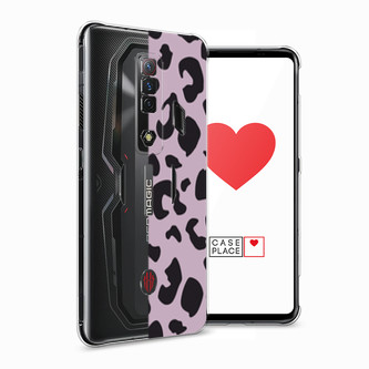 Силиконовый чехол Пурпурный леопард на ZTE Nubia Red Magic 7S