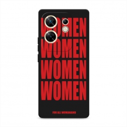 Матовый силиконовый чехол WOMEN на Infinix Zero 30 4G
