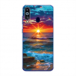 Силиконовый чехол Море на фоне заката на Samsung Galaxy M40