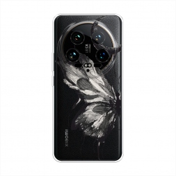 Силиконовый чехол Чернильная бабочка на Xiaomi 14 Ultra