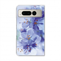 Силиконовый чехол Фиолетовые цветки на Google Pixel Fold