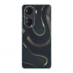Силиконовый чехол Золотистые изгибы на Honor 60 Pro