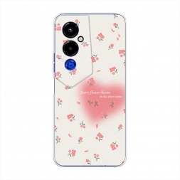 Силиконовый чехол Blooms in time pink на Tecno Pova 4 pro