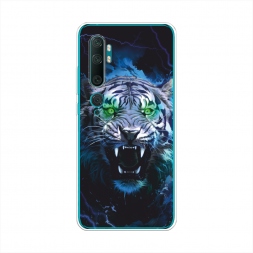 Силиконовый чехол Сверкающие глаза тигра на Xiaomi Mi Note 10/Mi Note 10 Pro
