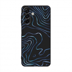 Матовый силиконовый чехол Blue lines на Samsung Galaxy A17