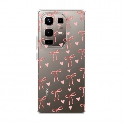 Силиконовый чехол Бантики и сердечки на Infinix Note 50
