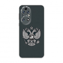 Силиконовый чехол Герб России серый на Huawei P50