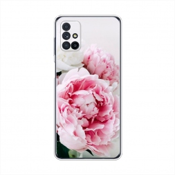 Силиконовый чехол Розовые и белые пионы на Samsung Galaxy M31s
