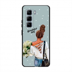 Матовый силиконовый чехол Beautiful day на Infinix Hot 50 Pro Plus