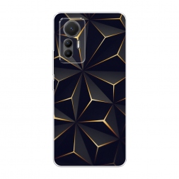Силиконовый чехол Черные полигоны на Xiaomi 12 Lite