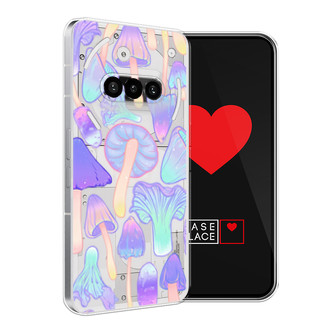 Силиконовый чехол Пастельные грибы на Nothing Phone 3a