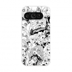 Силиконовый чехол Ахегао манга тян на Google Pixel 9 Pro