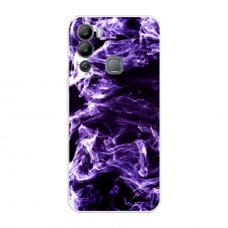 Силиконовый чехол Фиолетовый дым на Infinix Hot 12i