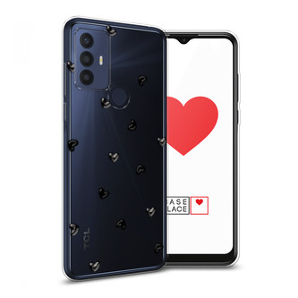Силиконовый чехол Сердца на TCL 30 SE