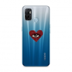 Силиконовый чехол heart eye 2 на Oppo A53