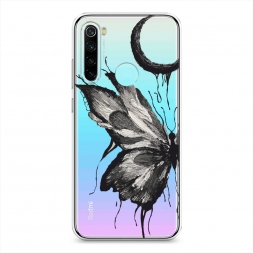 Силиконовый чехол Чернильная бабочка на Xiaomi Redmi Note 8