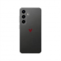 Силиконовый чехол Маленькое красное сердечко на Samsung Galaxy S25