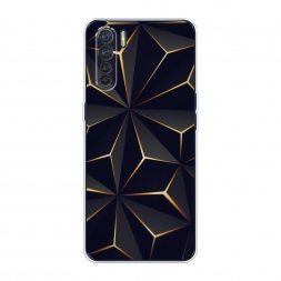 Силиконовый чехол Черные полигоны на Oppo A91