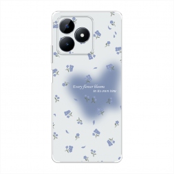 Силиконовый чехол Blooms in time blue на Realme Note 50