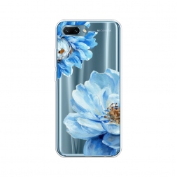Силиконовый чехол Голубые клематисы на Honor 10