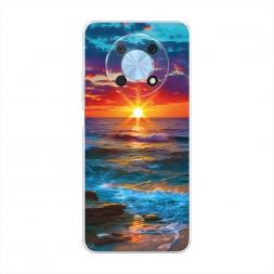 Силиконовый чехол Море на фоне заката на Huawei Nova Y90