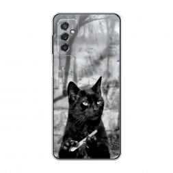 Силиконовый чехол Котик с пилкой на Samsung Galaxy M52
