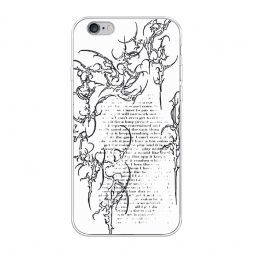 Силиконовый чехол Чёрно-белый рисунок готический на iPhone 6