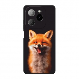 Матовый силиконовый чехол Весёлая лиса на Tecno Spark 20 Pro 5G