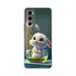 Силиконовый чехол Крольчонок в вазе на Vivo V20 SE