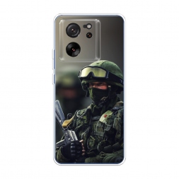Силиконовый чехол Солдат на Xiaomi 13T