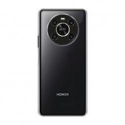 Силиконовый чехол Отпечаток сердца черный на Honor X9