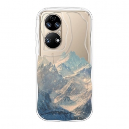 Волнистый чехол Горы арт 2 на Huawei P50