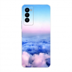 Силиконовый чехол Облака на Tecno Camon 18P