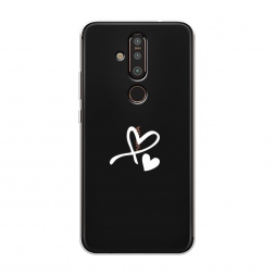 Силиконовый чехол Сердечко минимализм на Nokia X71