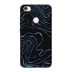 Матовый силиконовый чехол Blue lines на Xiaomi Redmi Note 5A