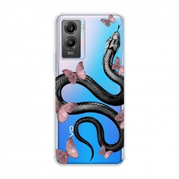 Силиконовый чехол Snake and butterflies 3 на Vivo Y55s 5G